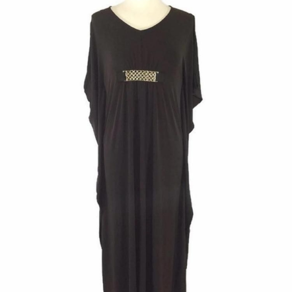 COPY - Chicos brown (cocoa bean) caftan maxi dress
